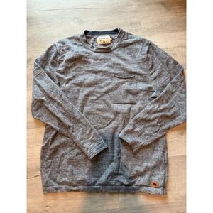 The Normal Brand Mens L Crew Neck Long Sleeve Pocket T-Shirt Heathered Gray